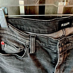 Hudson black faded jeans 27 bundle with boots & Good American blouse-discount.